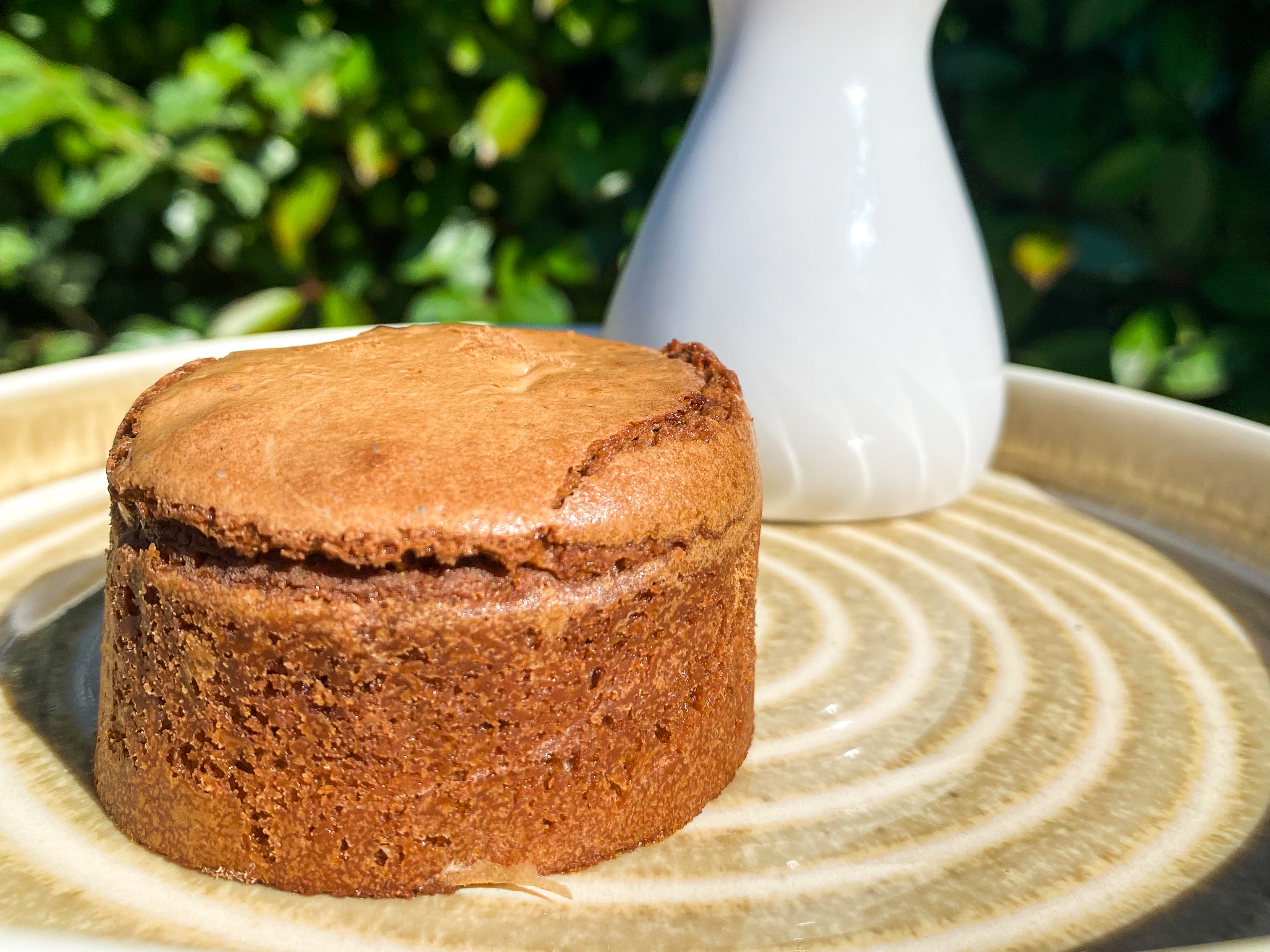 Moelleux au chocolat, cr&egrave;me anglaise maison